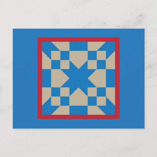 Quilt Briefkaart - Road naar Oklahoma (Voorkant)