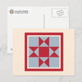 Quilt Briefkaarten - De Ohio Star (Voorkant / Achterkant)