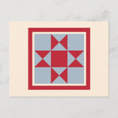 Quilt Briefkaarten - De Ohio Star (Voorkant)