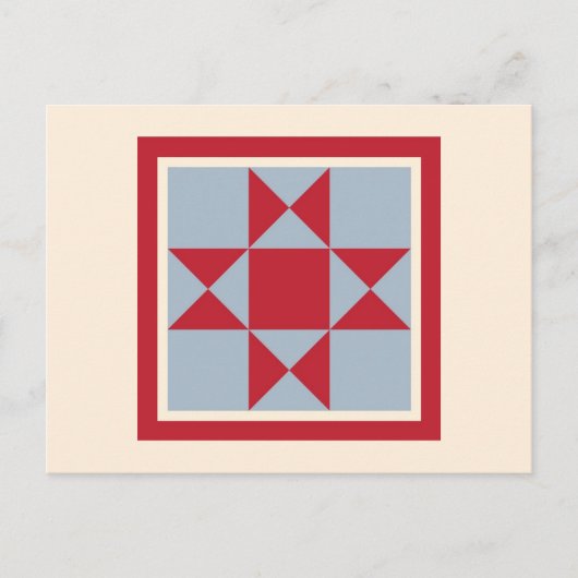 Quilt Briefkaarten - De Ohio Star (Voorkant)