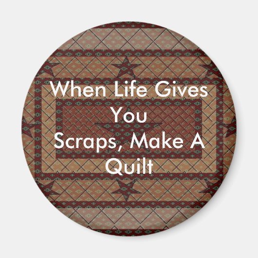 Quilt Button Magnet (Voorkant)