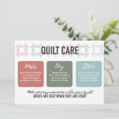 Quilt Care Kaart - Modern kleurrijk design (Staand voorkant)