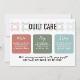Quilt Care Kaart - Modern kleurrijk design