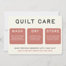 Quilt Care Kaart - Roze  Design