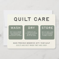 Quilt Care Kaart -  tekst