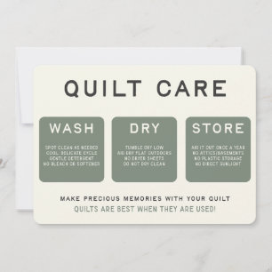 Quilt Care Kaart -  tekst