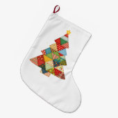 Quilt Christmas Tree Festive Quilt Lovers  Grote Kerstsok (Voorkant (Hangend))