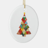 Quilt Christmas Tree Festive Quilt Lovers  Keramisch Ornament (Rechts)