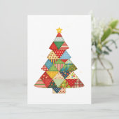 Quilt Christmas Tree Festive Quilt Lovers  Save The Date (Staand voorkant)