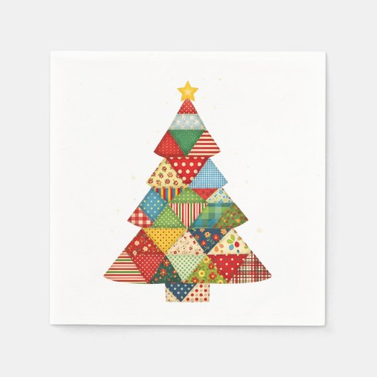 Quilt Christmas Tree Festive Quilt Lovers  Servet (Voorkant)