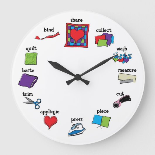 Quilt Clock Grote Klok (Voorkant)