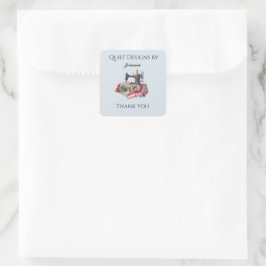 Quilt Design Dank u wel Vierkante Sticker
