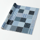 Quilt design. Naadloos patchwork-patroon vanaf sti Cadeaupapier (Uitgerold)