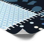 Quilt design. Naadloos patchwork-patroon vanaf sti Poster (Hoek)