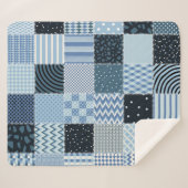 Quilt design. Naadloos patchwork-patroon vanaf sti Sherpa Deken (Voorkant (horizontaal))