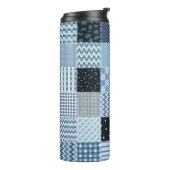Quilt design. Naadloos patchwork-patroon vanaf sti Thermosbeker (Gedraaid links)