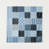 Quilt design. Naadloos patchwork-patroon vanaf sti Wandkleed (Voorkant)