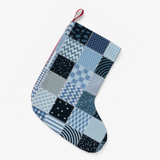 Quilt design. Seamless patchwork pattern from stit Kleine Kerstsok (Voorkant (Hangend))