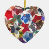 Quilt Fabric Keramisch Ornament (Voorkant)