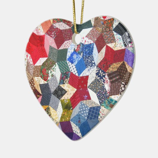 Quilt Fabric Keramisch Ornament (Links)