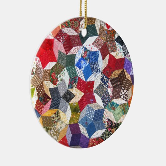 Quilt Fabric Keramisch Ornament (Rechts)