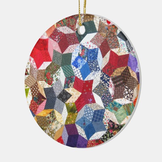 Quilt Fabric Keramisch Ornament (Links)