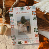 Quilt Familie Foto Kerstkaart