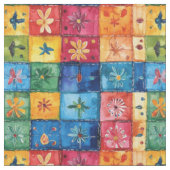 Quilt Floral Pattern-Papel Picado Patchwork Stof (Close Up)