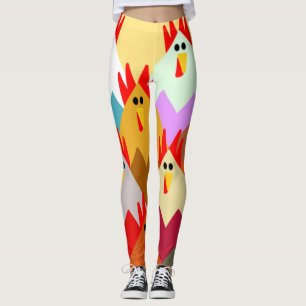 Quilt geïnspireerde kippen leggings