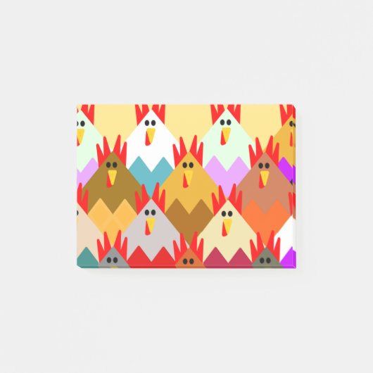 Quilt geïnspireerde kippen post-it® notes (Voorkant)