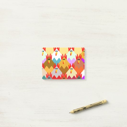 Quilt geïnspireerde kippen post-it® notes (Op bureau)