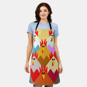 Quilt geïnspireerde kippen schort (Gedragen)