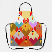 Quilt geïnspireerde kippen schort (Voorkant)
