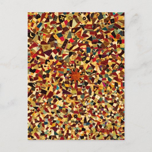 Quilt [gekke patchwork] van Rebecca King (c.1890-9 Briefkaart (Voorkant)