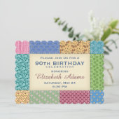 Quilt gepersonaliseerd | Aangepaste jaaruitnodigin Kaart (Staand voorkant)