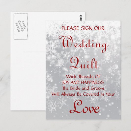 Quilt Guestbook Briefkaart (Voorkant / Achterkant)