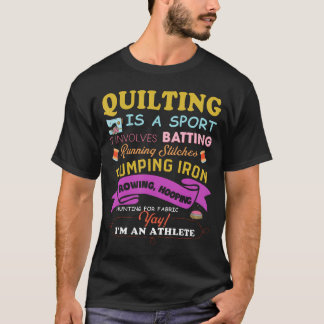 Quilt is een sport grappig, quilt Gezegden riool. T-shirt