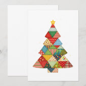 Quilt Kerstboom Festieve Quilt Liefhebbers  Bedankkaart (Voorkant / Achterkant)