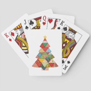 Quilt Kerstboom Festieve Quilt Liefhebbers Pokerkaarten
