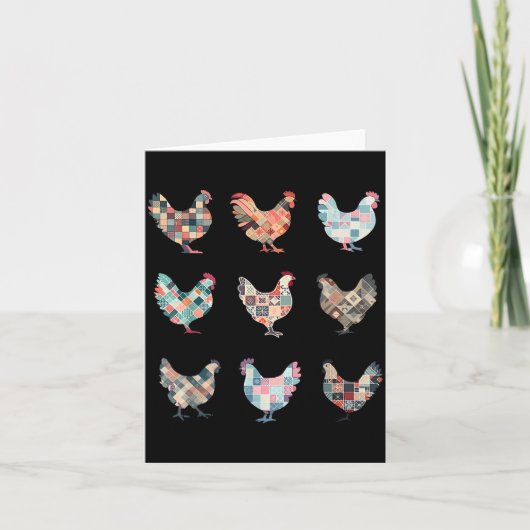 Quilt kip patchwork mama boer boerderij kaart (Voorkant)