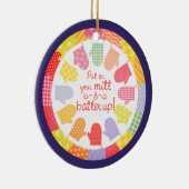 Quilt liefhebbers ovenwanten bakken Kerst ornament (Rechts)