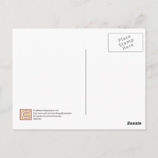 QUILT LINE-Double Wedding Rings- Briefkaart (Achterkant)