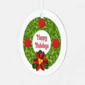 Quilt look Gepersonaliseerd Metalen Ornament (Voorkant links)