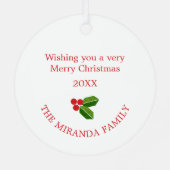 Quilt look Gepersonaliseerd Metalen Ornament (Achterkant)