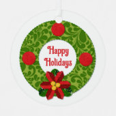 Quilt look Gepersonaliseerd Metalen Ornament (Voorkant)