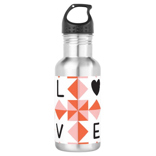 Quilt Love Water Bottle Waterfles (Voorkant)