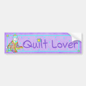 Quilt Lover Dog Bumpersticker (Voorkant)