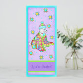 Quilt Lover Dog Invitation, aanpasbaar Kaart (Staand voorkant)