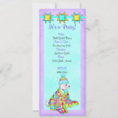 Quilt Lover Dog Invitation, aanpasbaar Kaart (Achterkant)