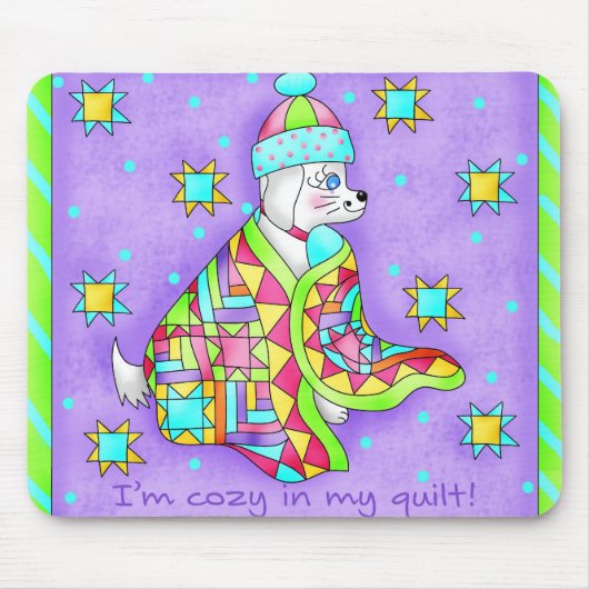 Quilt Lover Dog Mousepad Muismat (Voorkant)